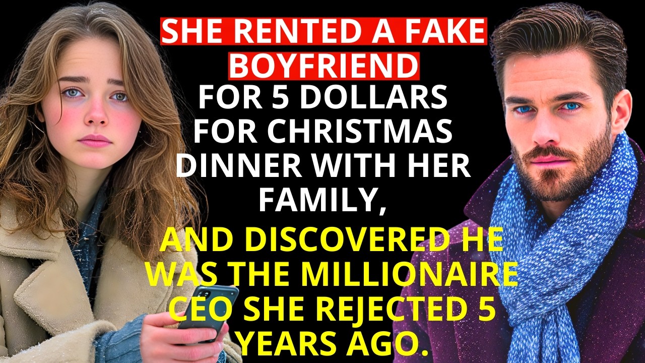 She paid 5 DOLLARS for a FAKE BOYFRIEND on Christmas… and discovered he was a SECRET MILLIONAIRE