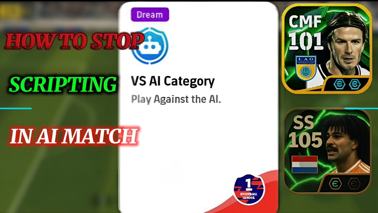 Hidden settings to stop scripting in AI matches. Efootball