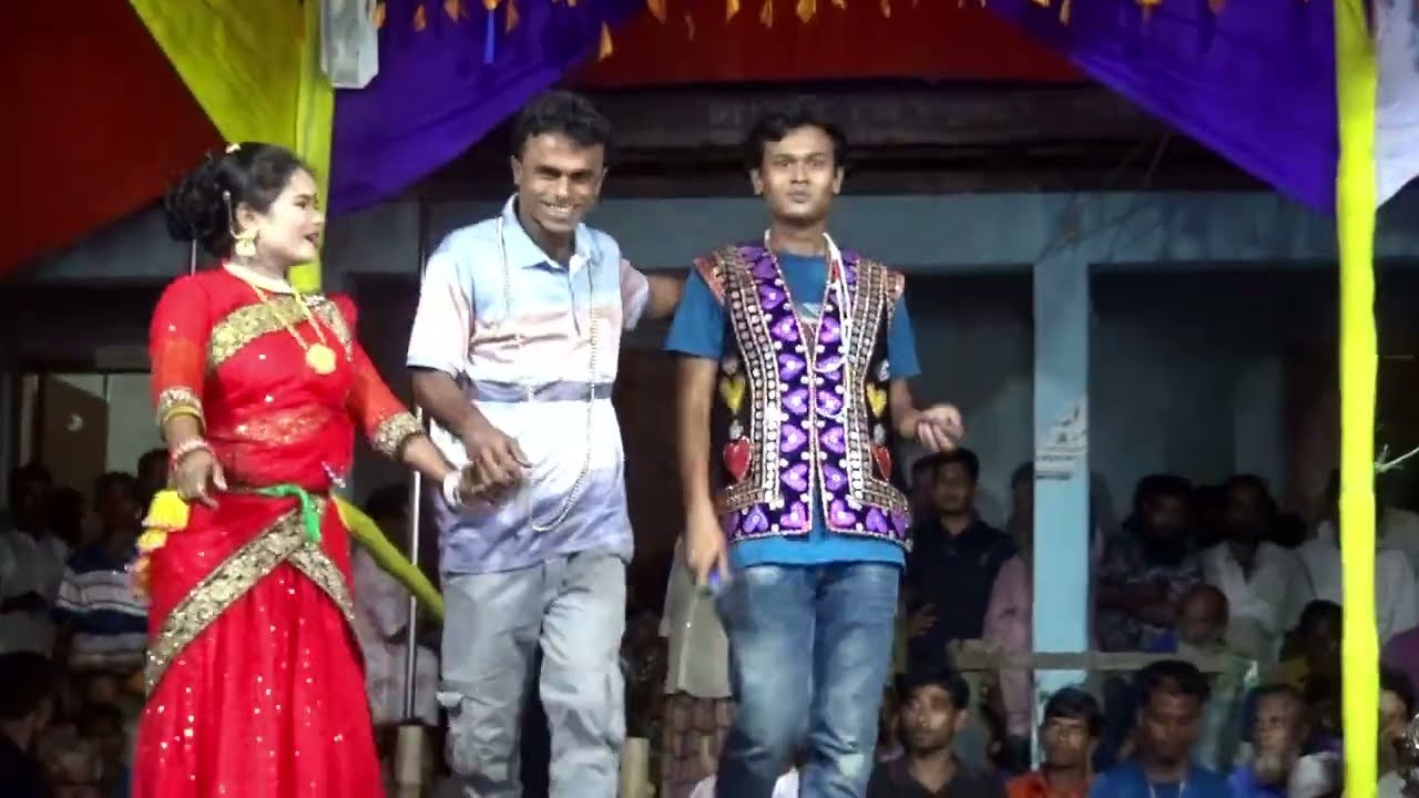দেখুন কিভাবে যাত্রা  আসরে এস নয়ন & নায়িকা লাখি মালা পড়িয়ে টাকার বকশিশ পেলো😱