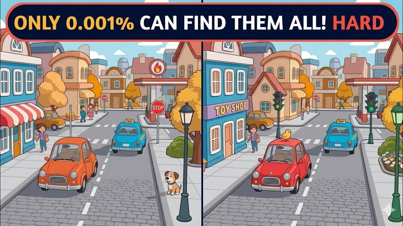 Only 0.001% Can Find Them All !Hard 🤯 || Find Differences Challange Quiz 