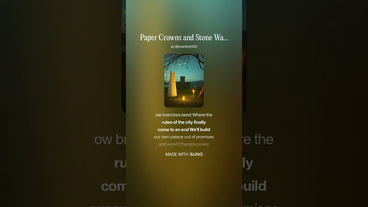 Paper Crowns and Stone Walls #songs #singer