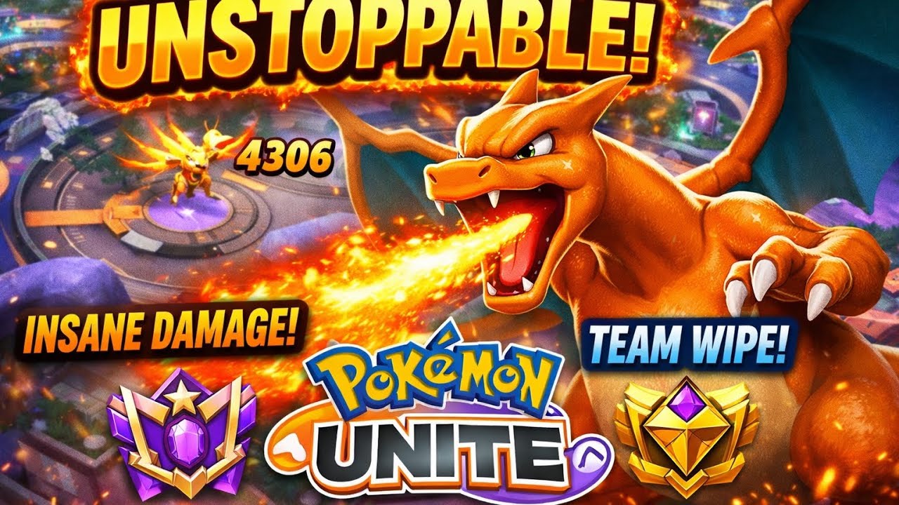Charizard Goes UNSTOPPABLE in Ranked | Insane Damage & Team Wipes | Pokémon UNITE