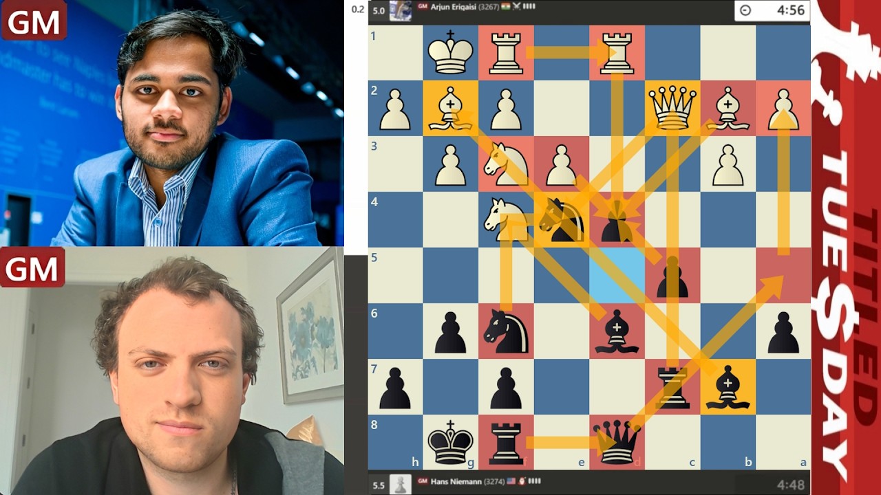 TITLED TUESDAY! GM Arjun Erigaisi vs GM Hans Niemann