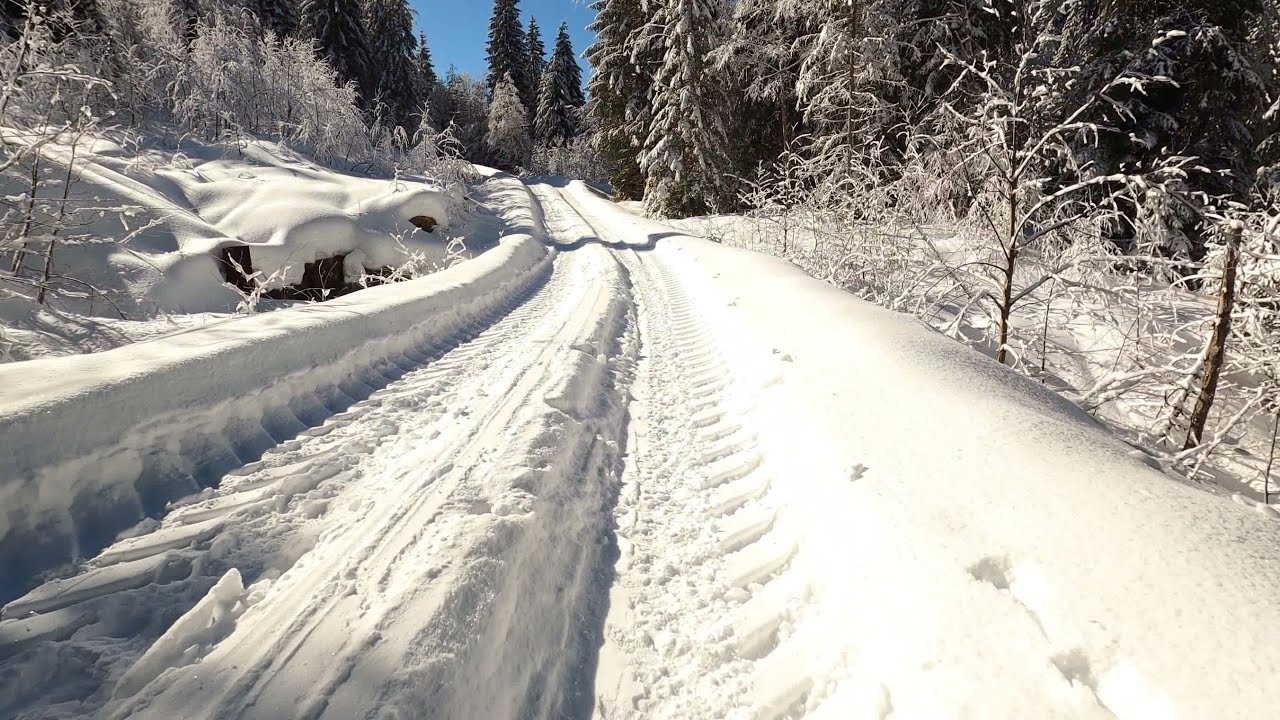 Winter MTB Lobental - Der Kampf mit der Fahrspur -