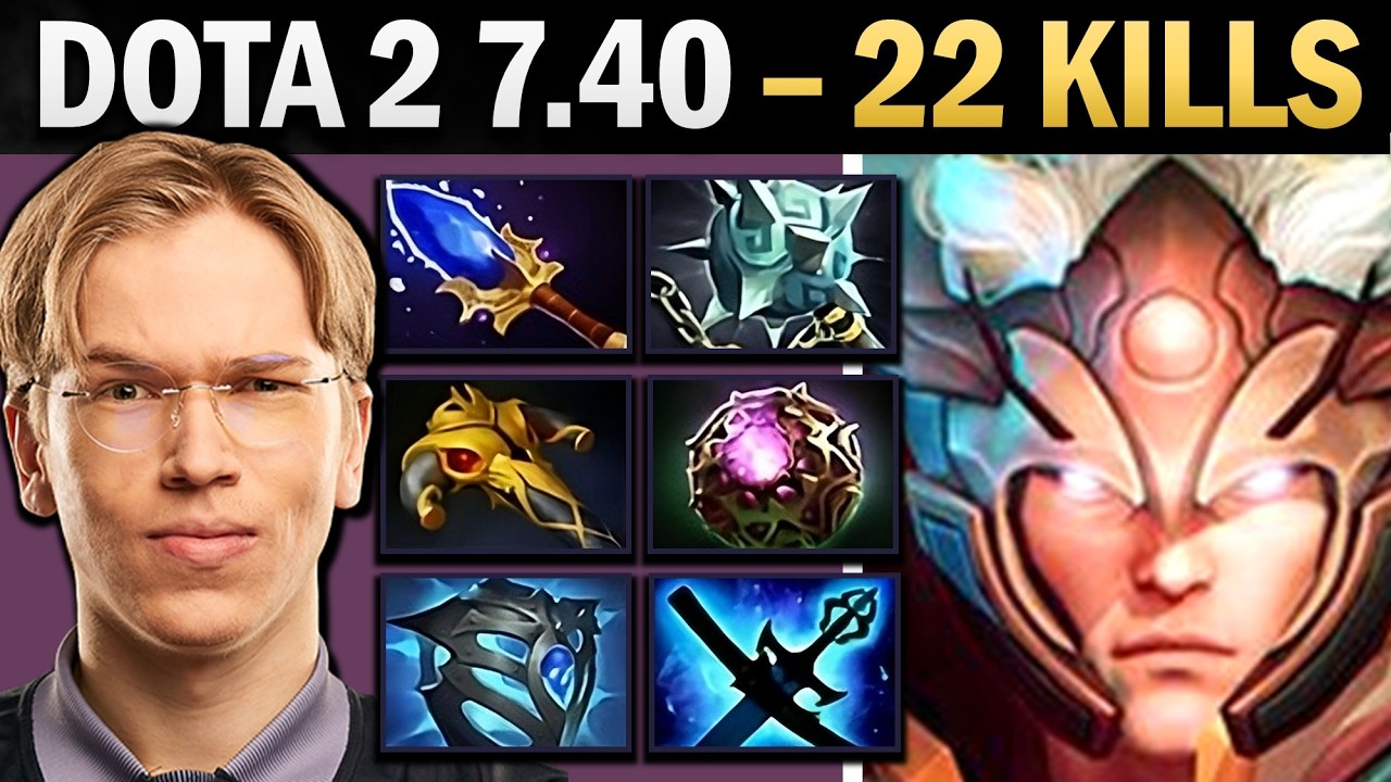 Invoker Pro Mid with 22 Kills and Rattlecage - Dota 2 Gameplay