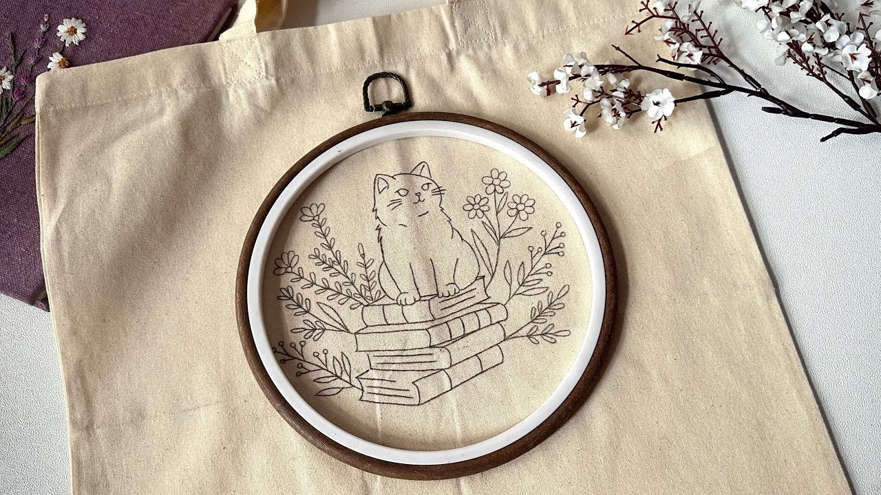 Satisfying embroidery on tote bag || Embroidery for Beginners - Let’s Explore