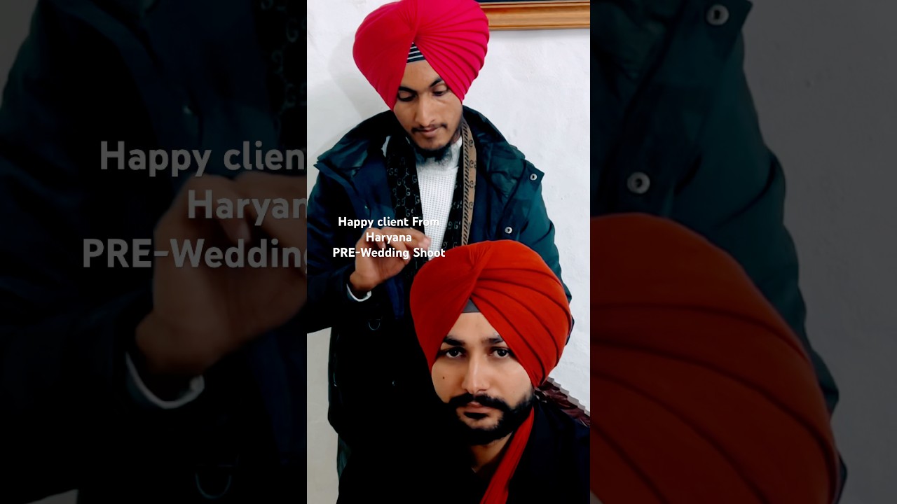 Tying Turban on pre wedding shoot