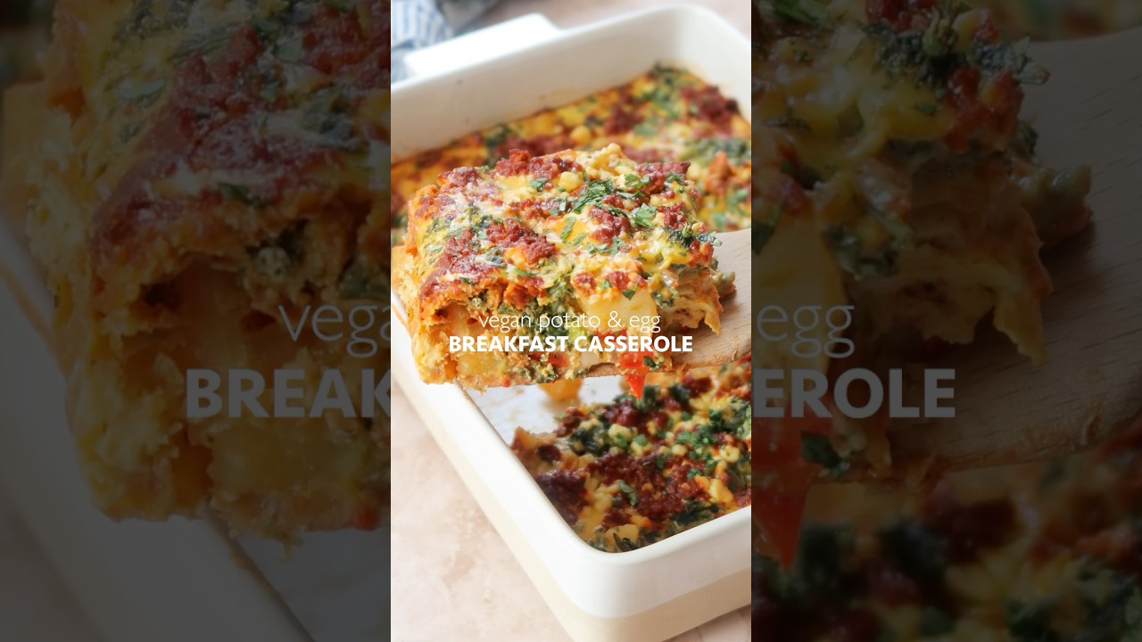 Веганская запеканка из картофеля и яиц на завтрак #veganbrunch