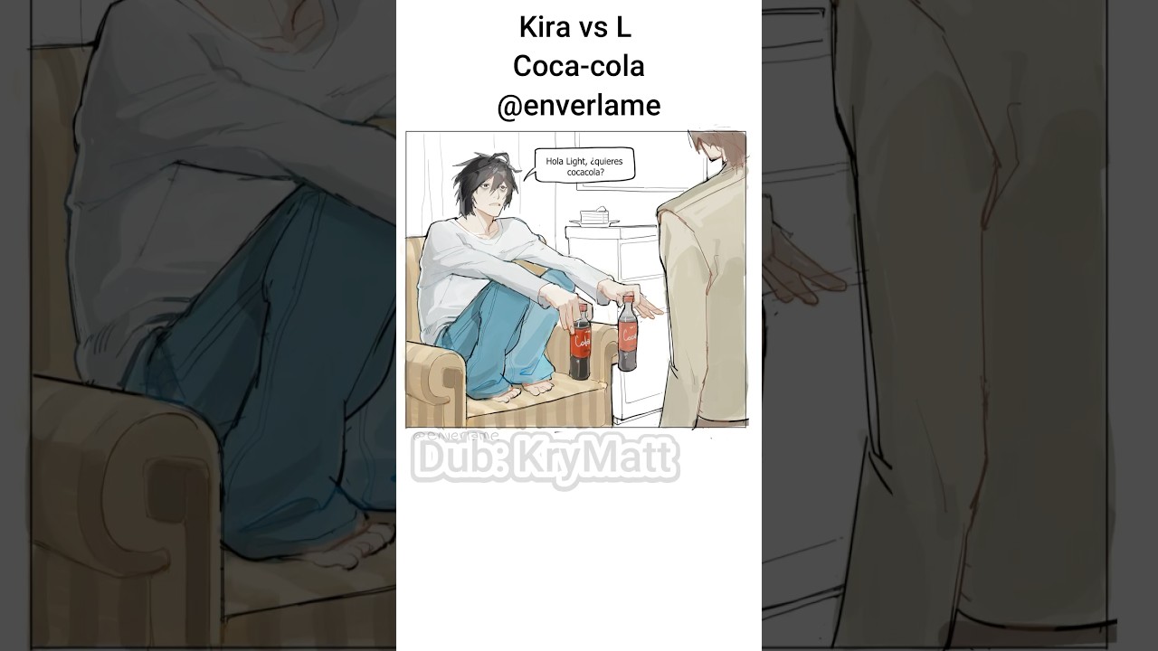 Hola Light, &iquest;quieres cocacola? #deathnote #kira #L #humor