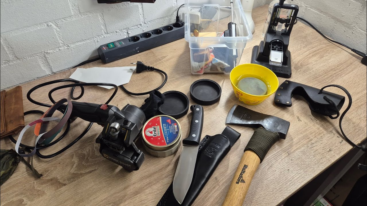 Wie ich meine Messer und Beile schleife 💪🏻 #outdoorknives #hultafors #jokerknives #worksharp 