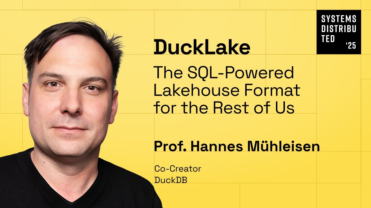 DuckLake — формат Lakehouse на базе SQL для всех нас. Автор — профессор Ханнес Мюлейзен.