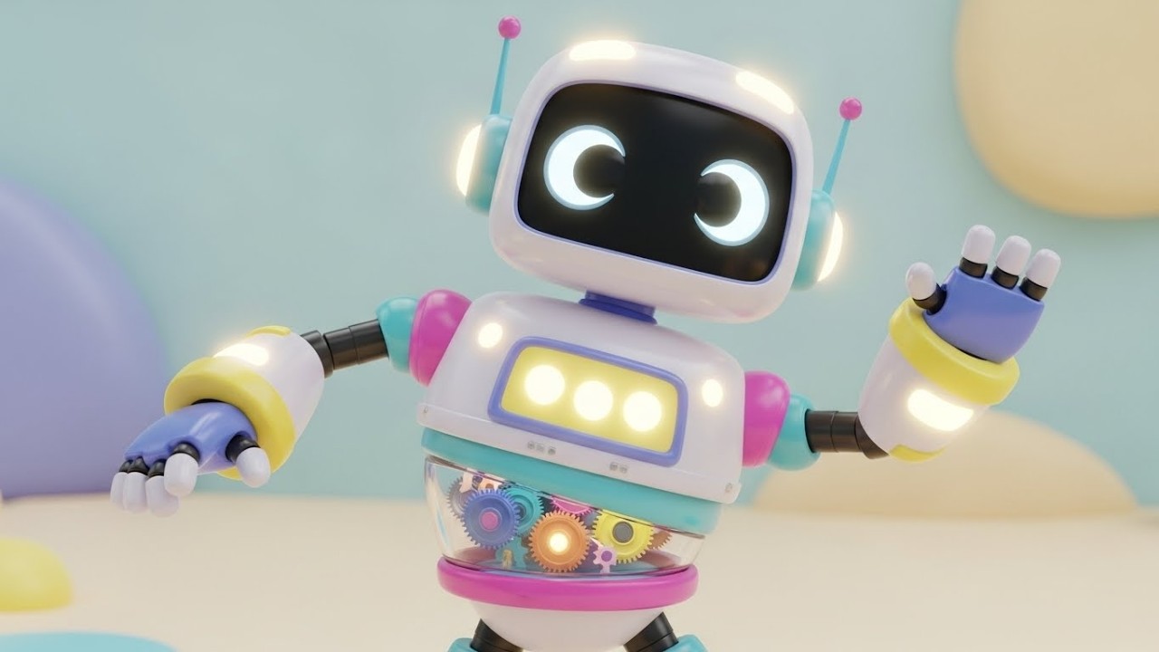Забавный робот учится махать рукой в знак приветствия 🤖 | Мультфильм для детей и весёлые приключения