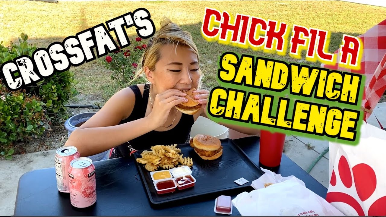 Crossfat's Chick-Fil=A Chicken Sandwich Challenge!!! #RainaisCrazy How fast can I eat it?!