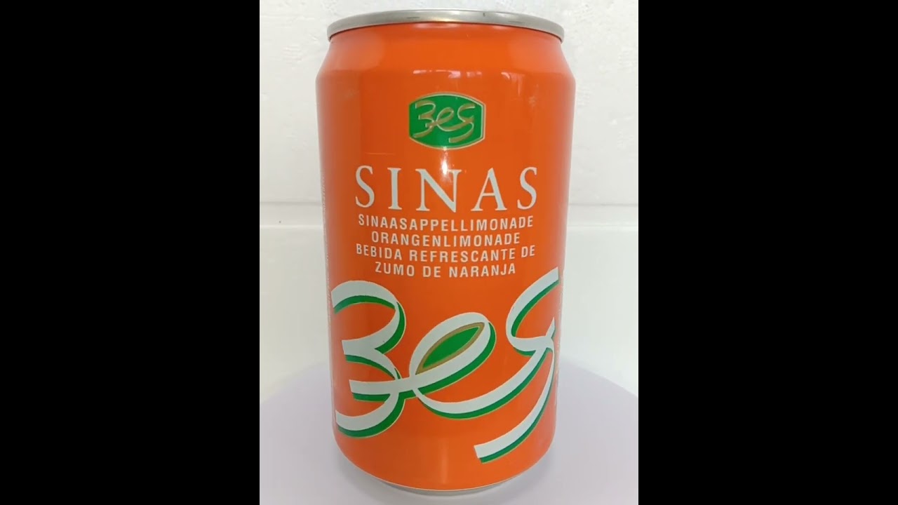 Empty Soda Can 3ES SINAS Orange 330 ml. Netherlands 1995 Top Open!