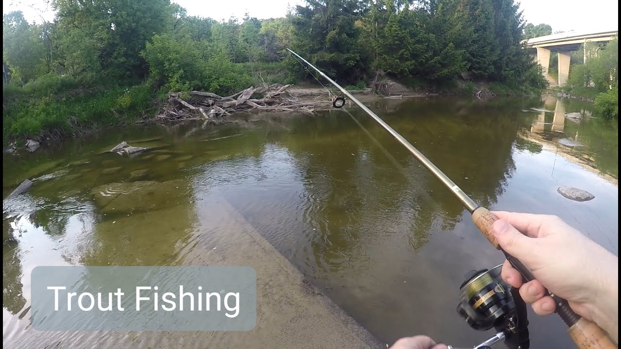 Rouge River Toronto Trout Fishing - First Gopro Video Test