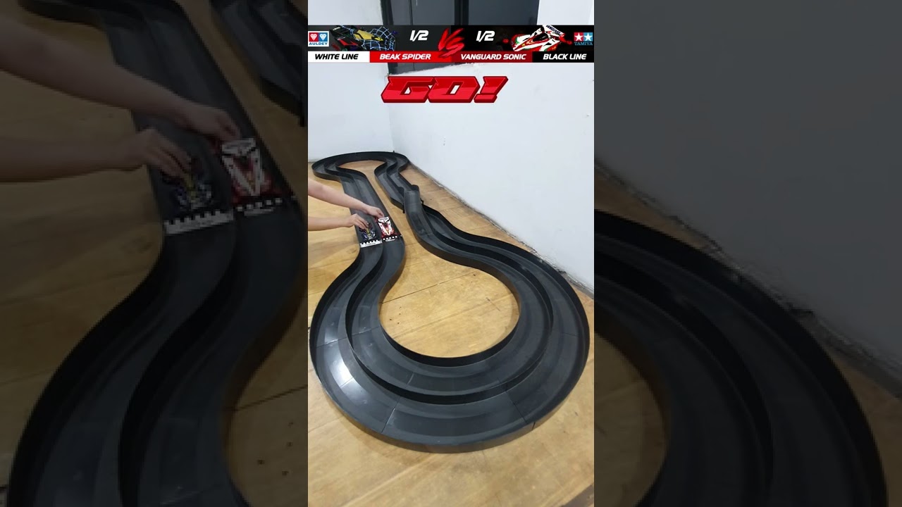 BALAPAN Tamiya Vanguard Sonic vs auldey Beak Spider , duel brand ternama #auldey #tamiya #mini4wd