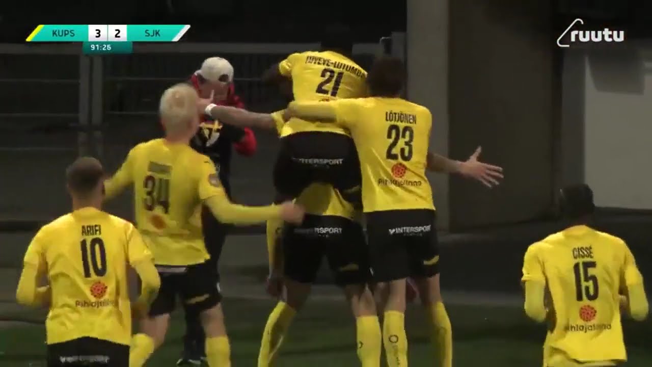 Piotr Parzyszek gol KuPS - SJK Sein&auml;joki 3-2 Veikkausliiga 23.09.2025