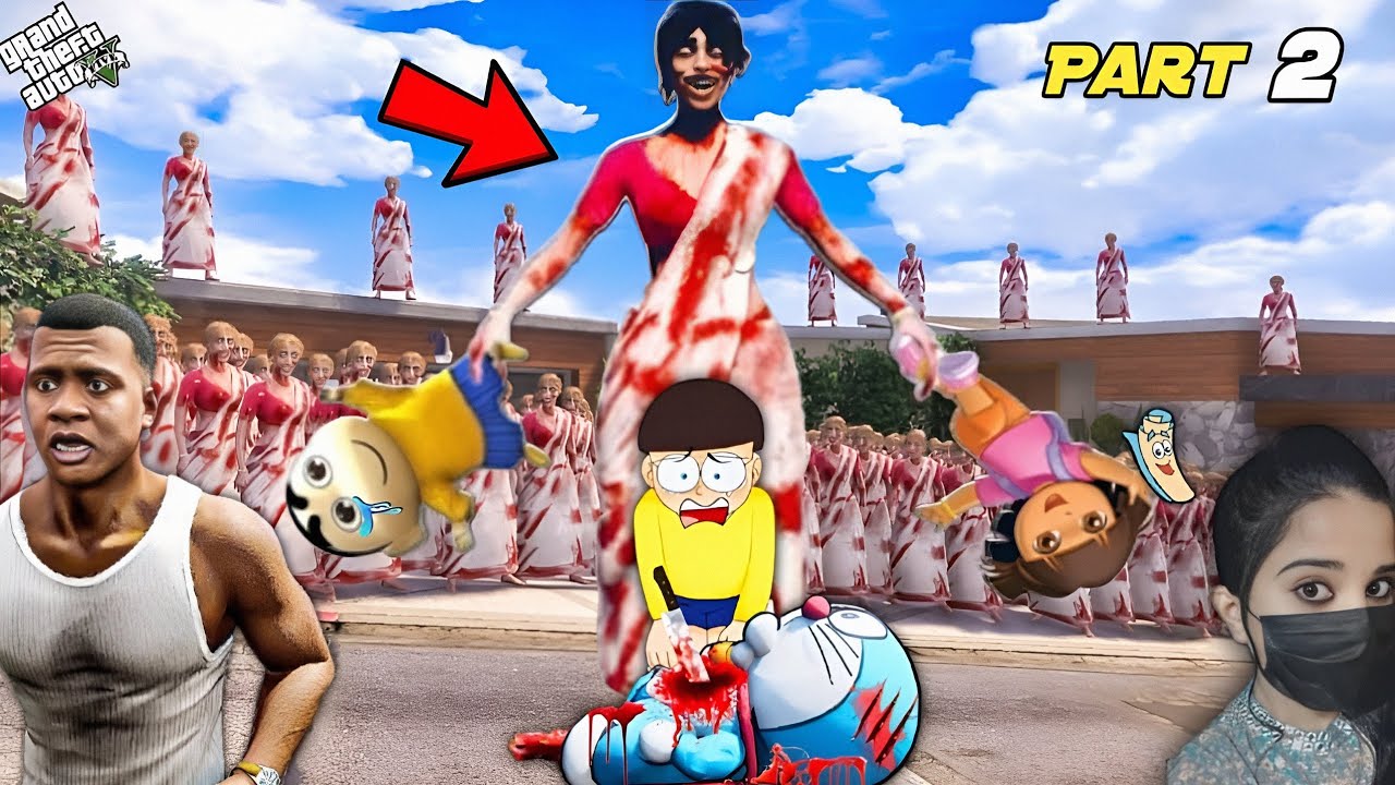 1000 Kamla Kidnapped All The Children in GTA5 | Franklin Shinchan&Dora Buji - GTA5 #189