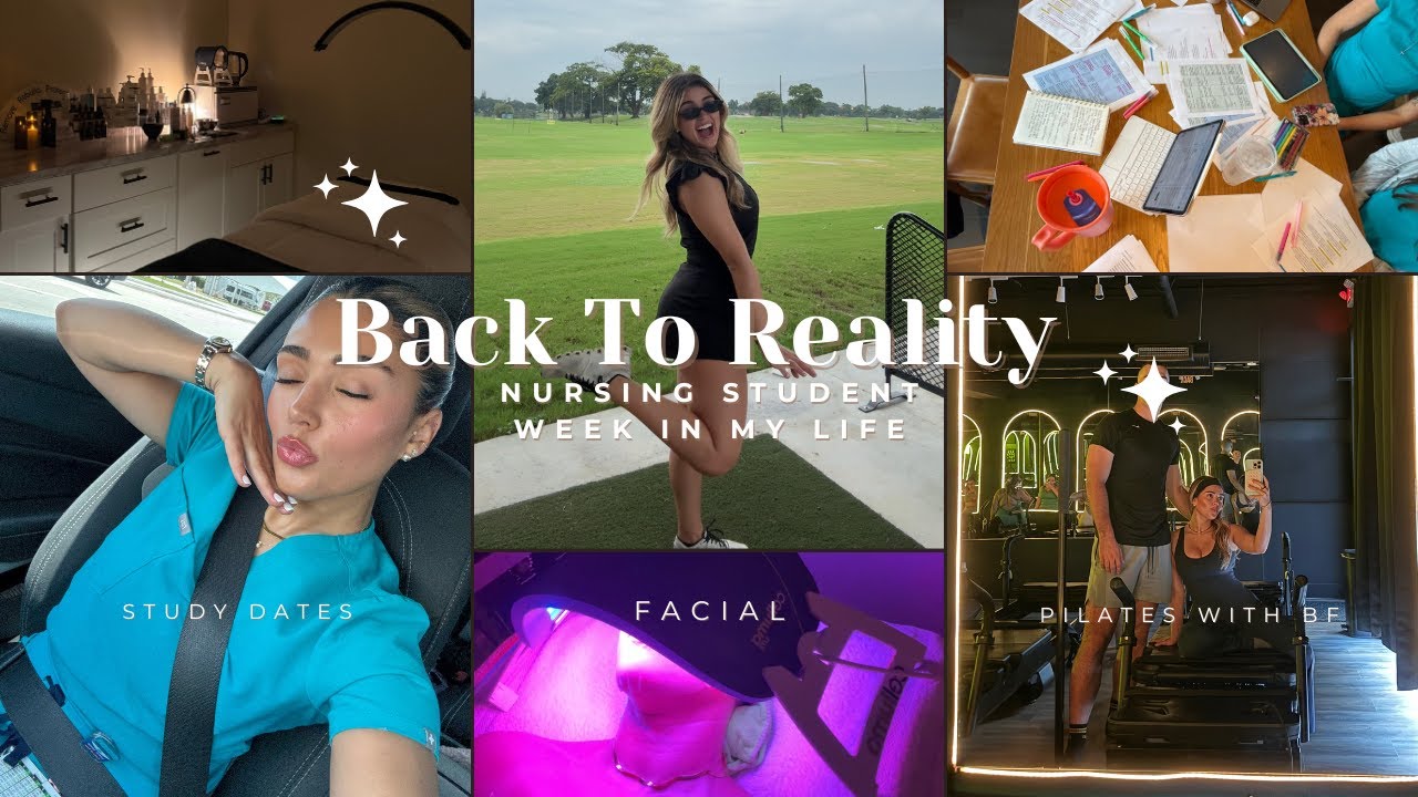Back to Reality ✨ Nursing Student Week in My Life | Pilates w/ BF, Golf Fails & Self Care