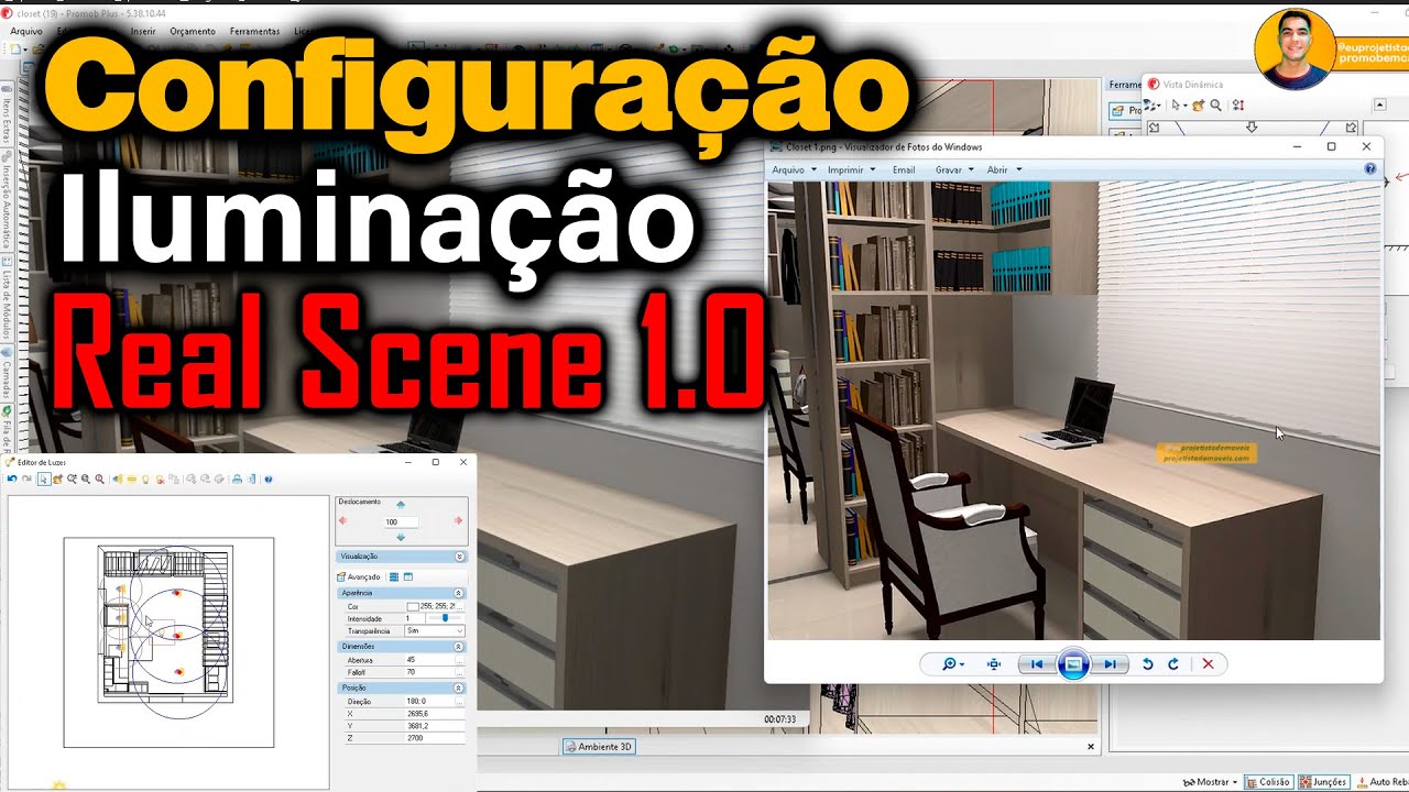 CONFIGURANDO ILUMINAÇÃO REAL SCENE 1.0 PASSO A PASSO - Curso Promob em Casa