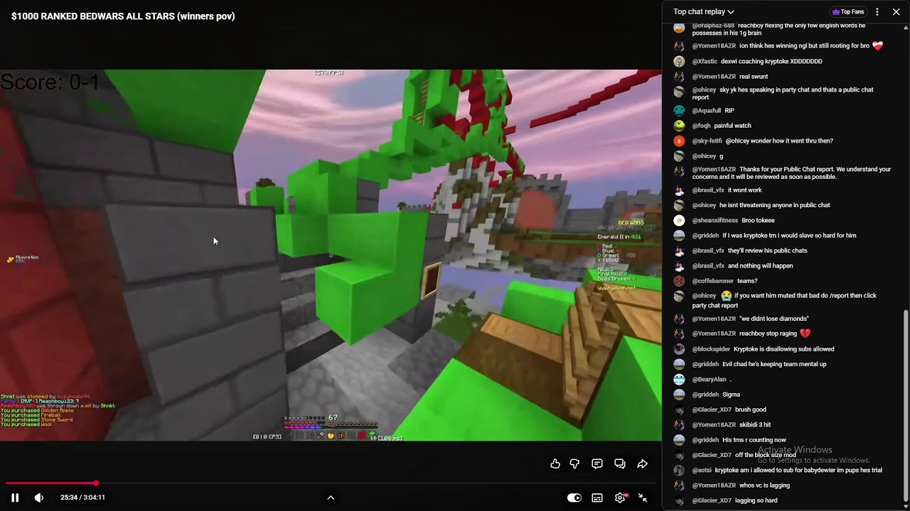 Playing Ranked Bedwars