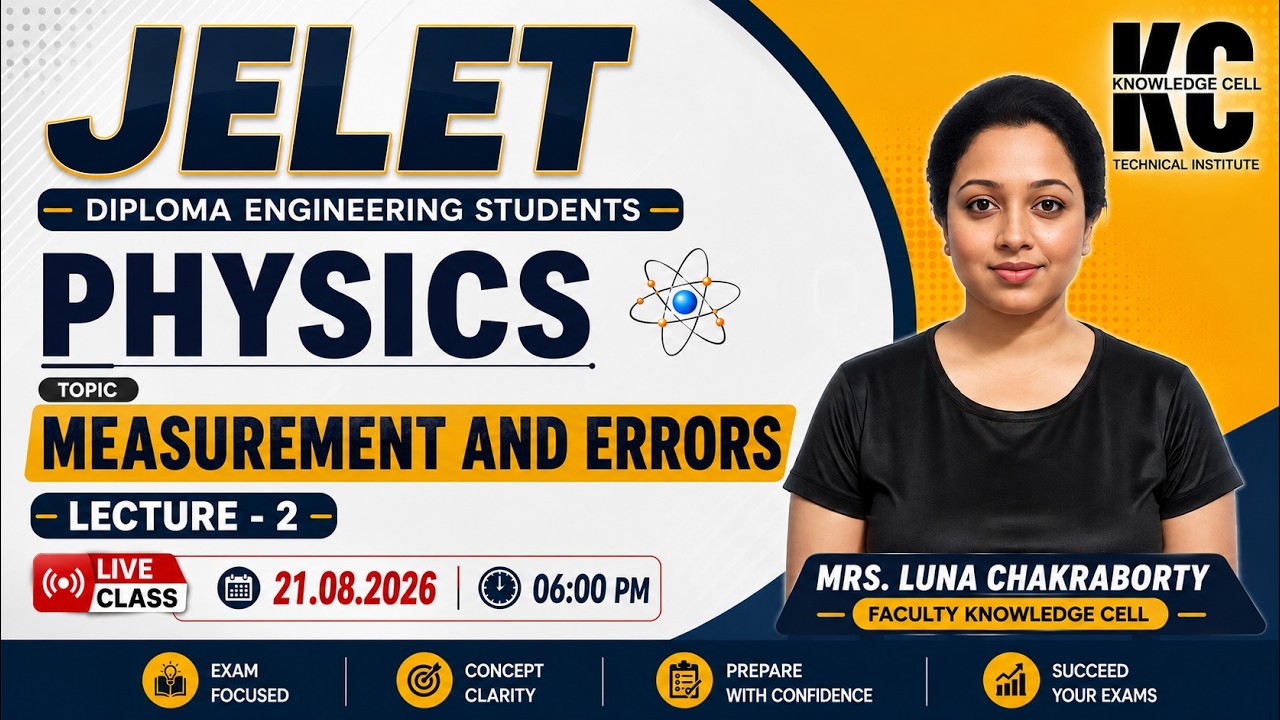 JELET 2027 | PHYSICS | Measurement and Errors | Lec - 2 | Complete Concept | Diploma Engineering