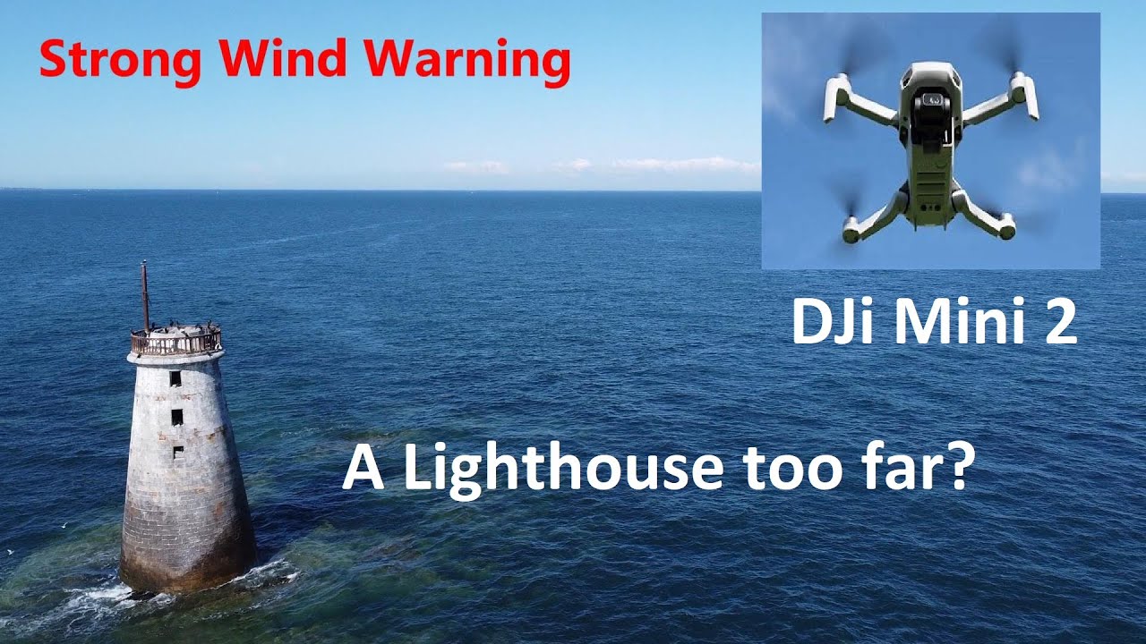 Drone flight to South Rock lighthouse, Northern Ireland.
