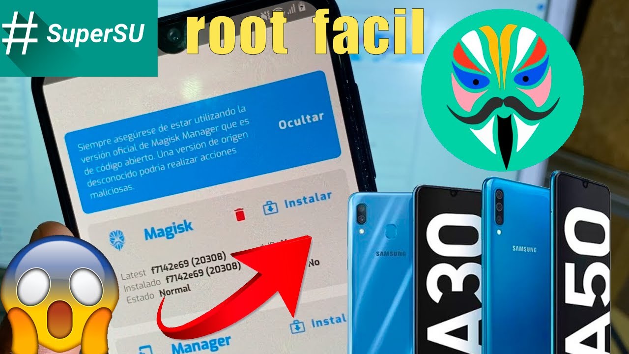 Root A505G, A305G, A205G, A105M bit 3,2,1|Obtener derechos de superusuario Root A50 | Magisk Manager