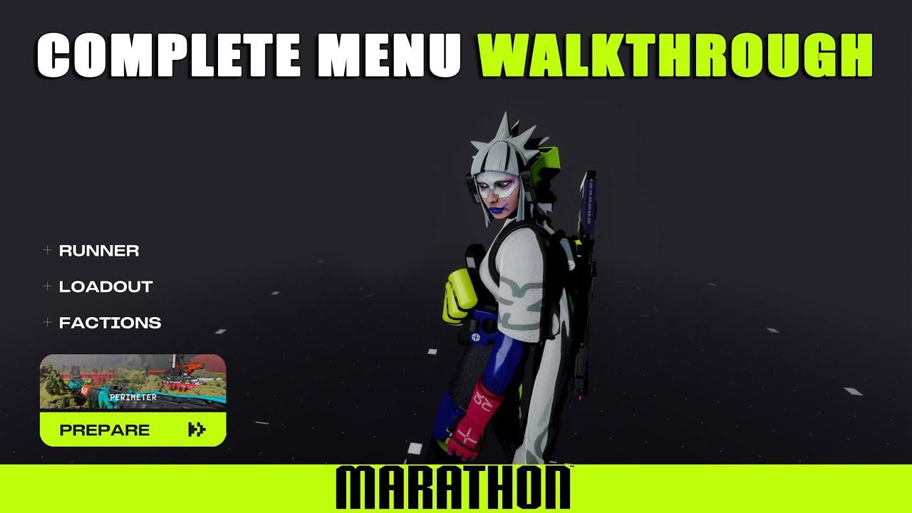 Full Marathon Alpha Menu Walkthrough
