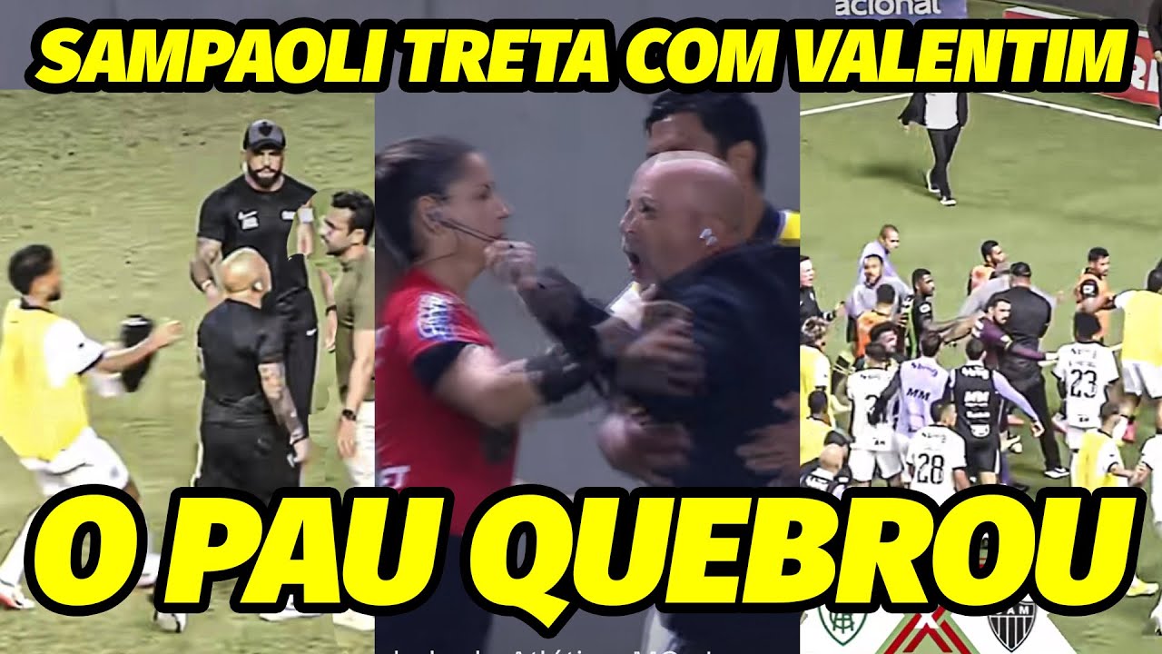 “ANÃ0 DO CACET.. VOCÊ É UM BAB%CA..” SAMPAOLI PARTE PRA ClMA DE VALENTIM E O PAU QUEBRA NO CLÁSSICO 