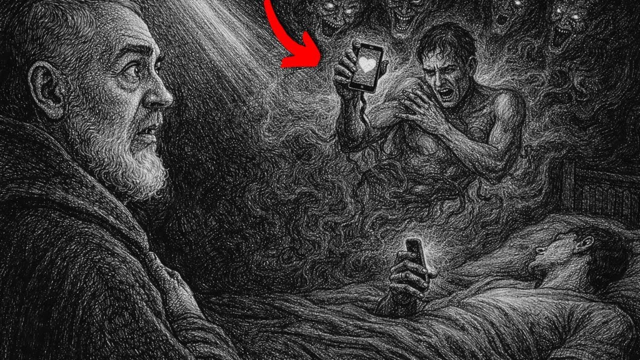 Padre Pio Sah Die Seele Eines Mannes, Der Eine Geheime Romanze Am Handy Führte