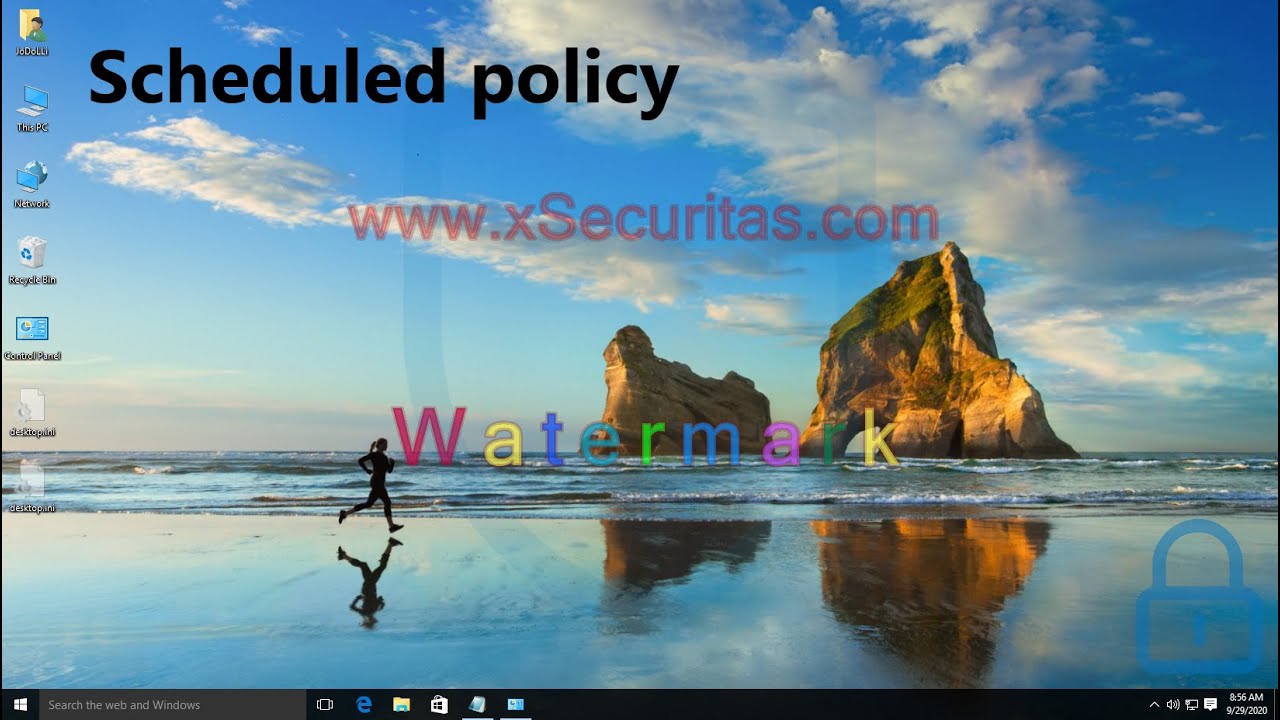 Screen watermark - Scheduled policy