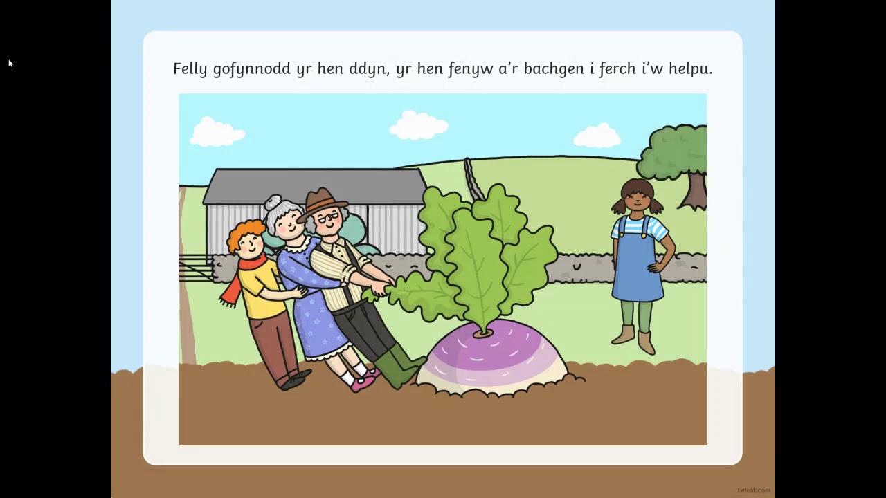 Y Feipen Enfawr (The Enormous Turnip) | Welsh Stories for Kids