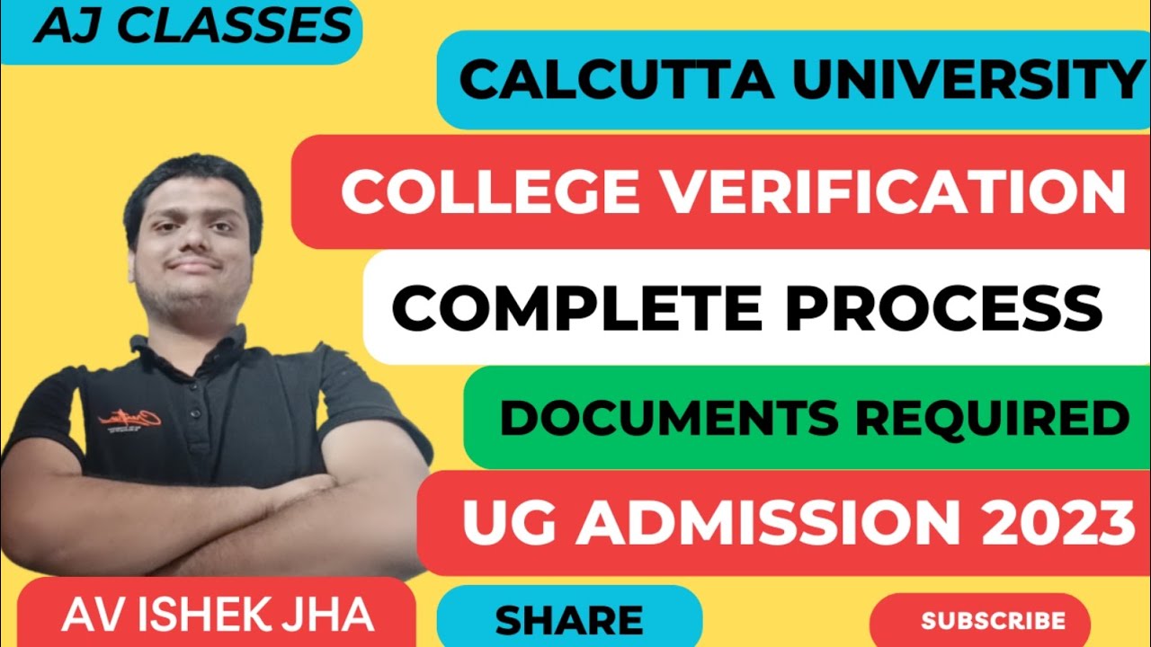 CU College Verification Process 2023 || Documents Required|| In Detail || Calcutta University