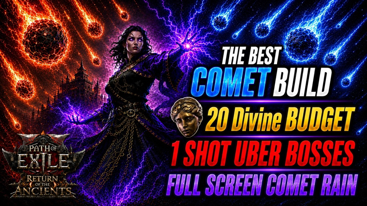 PoE 0.5 Stormweaver Spark COMET Rain - 20 DIVINE Budget EASY Uber BOSSES - Full Guide MANA Stacker
