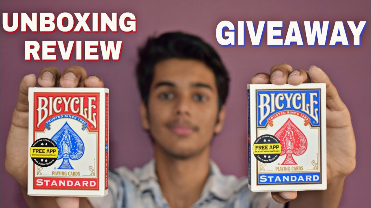 Bicycle Deck GIVEAWAY + UNBOXING and REVIEW  [ HINDI ]