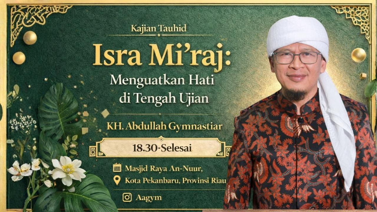 🛑LIVE Kajian Tauhid dari Masjid An Nur Pekanbaru 24/01/2026