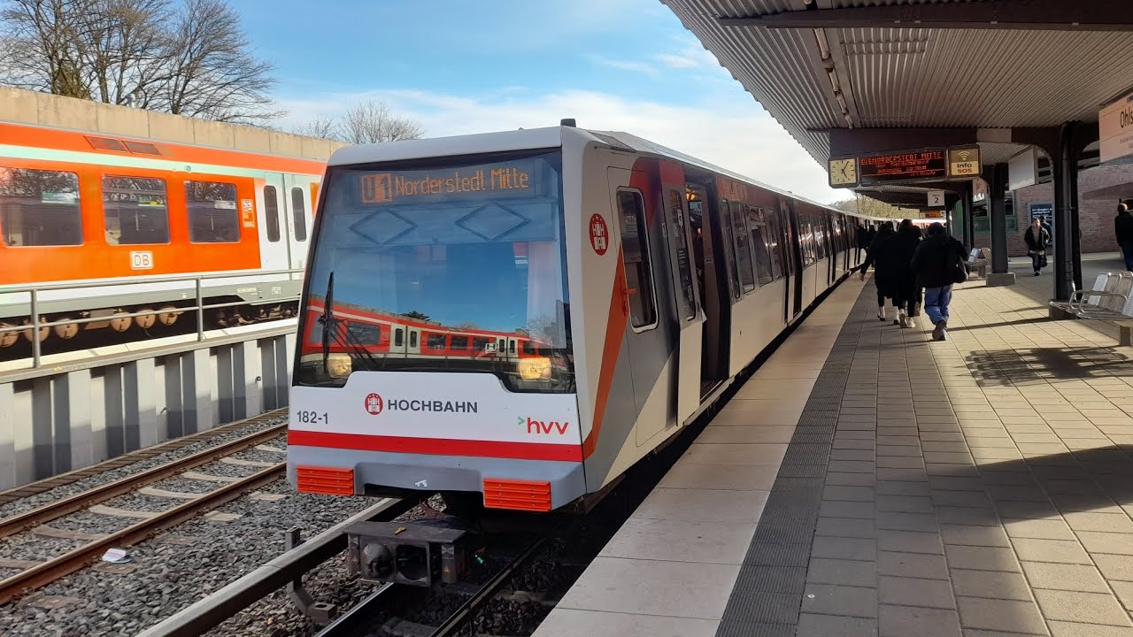 Mitfahrt in der U1 von Hamburg-Ohlsdorf bis Norderstedt Mitte im DT4.4 184-4