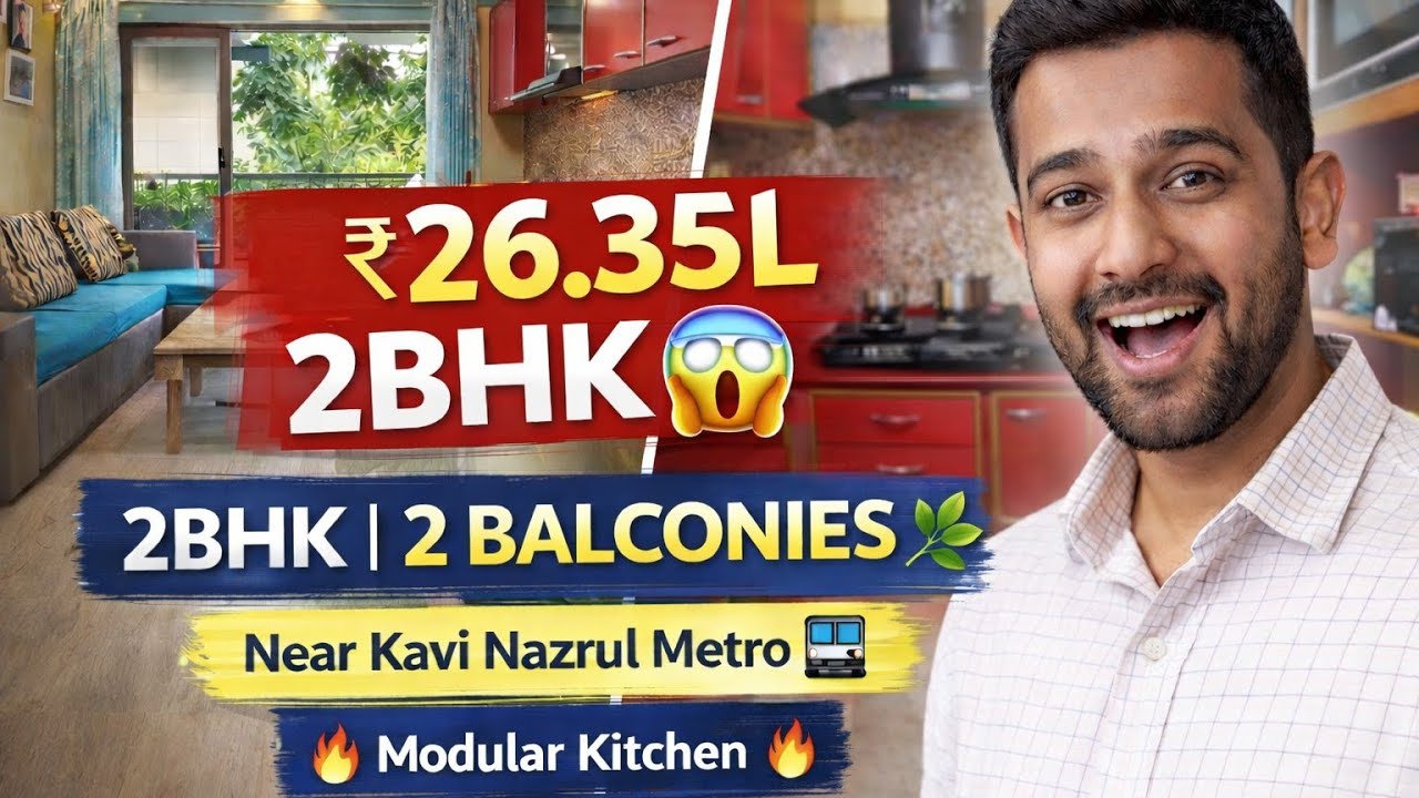 ✅ “₹26.35 Lakhs 2BHK Near Kavi Nazrul Metro 🚇 | 2 Balconies | Resale Flat”