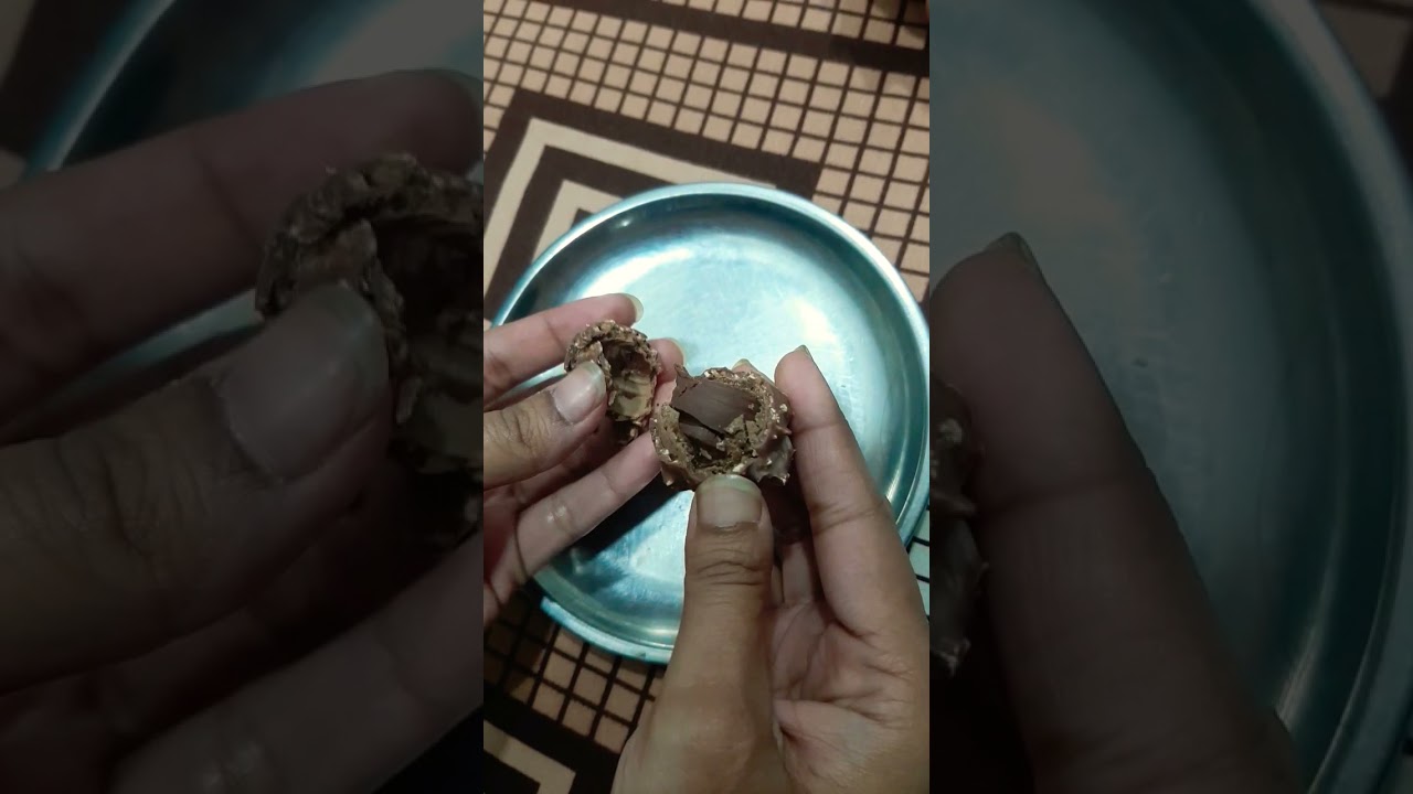 Inside Ferrero Rocher #shorts #chocolate # FerreroRocher #sweet