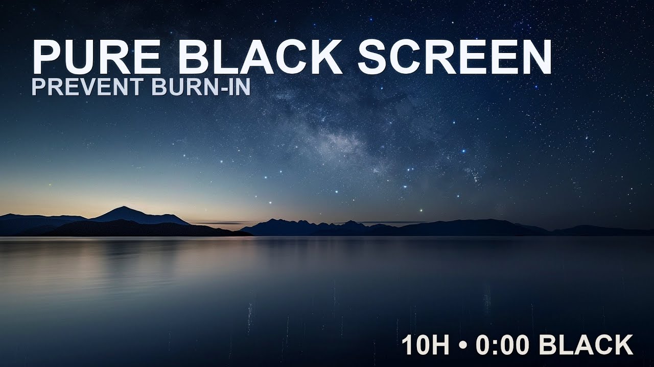 10 Hour Black Screen Sleep Music • Screen Off Immediately | 0:00 All Black | No Loops