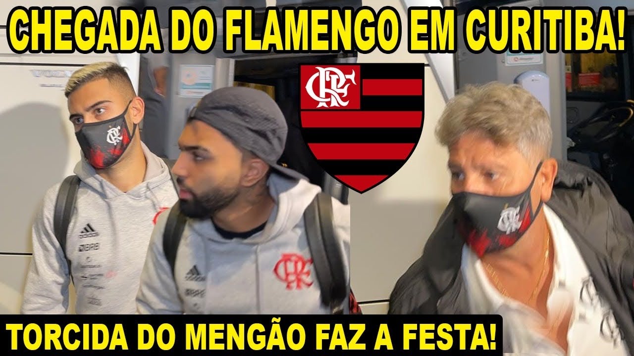 CHEGADA DO FLAMENGO EM CURITIBA PARA DECISÃO CONTRA O ATHLÉTICO-PR! TORCIDA DO MENGÃO FAZ A FESTA