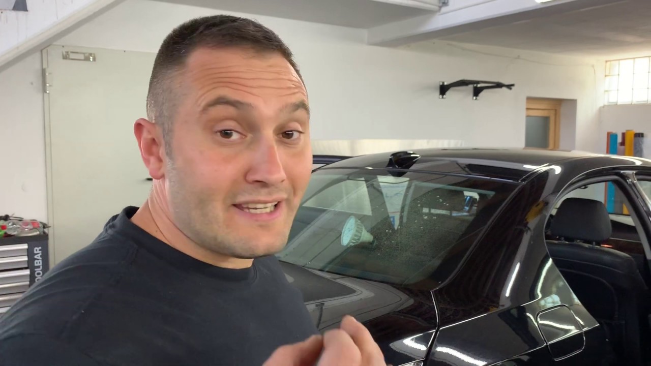 infeenio (Tutorial)Scheibentönen mit System BMW 5 Limo Anpassen der Heckscheibe