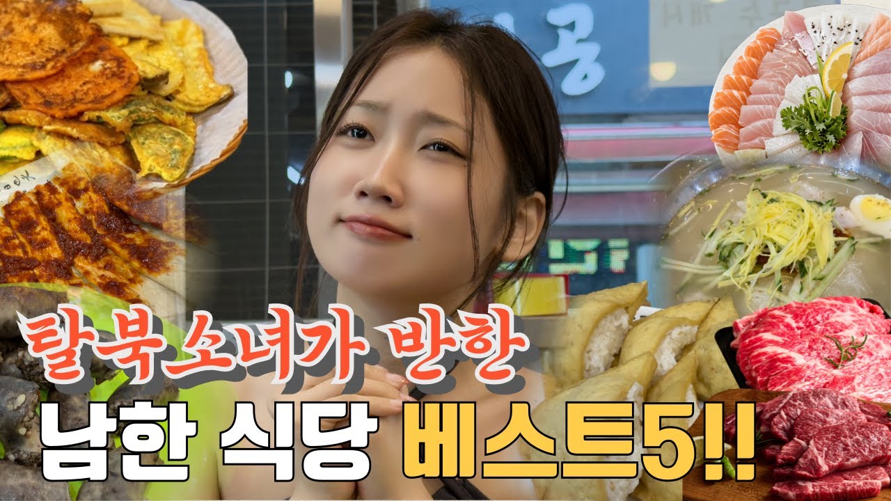 탈북소녀 남한 맛집 TOP5 (먹방 모음 ZIP)