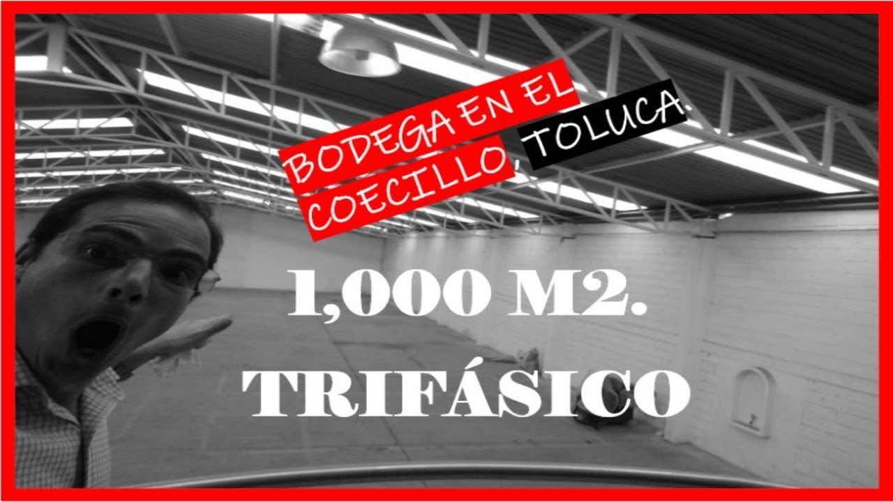 🏭NAVE INDUSTRIAL PEQUEÑA en TOLUCA. De 1,000 M2