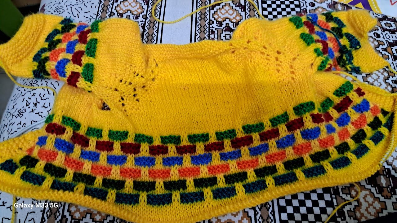 Knitting beautiful multicolour colors tending pattern for kids sweater/caps/socks 