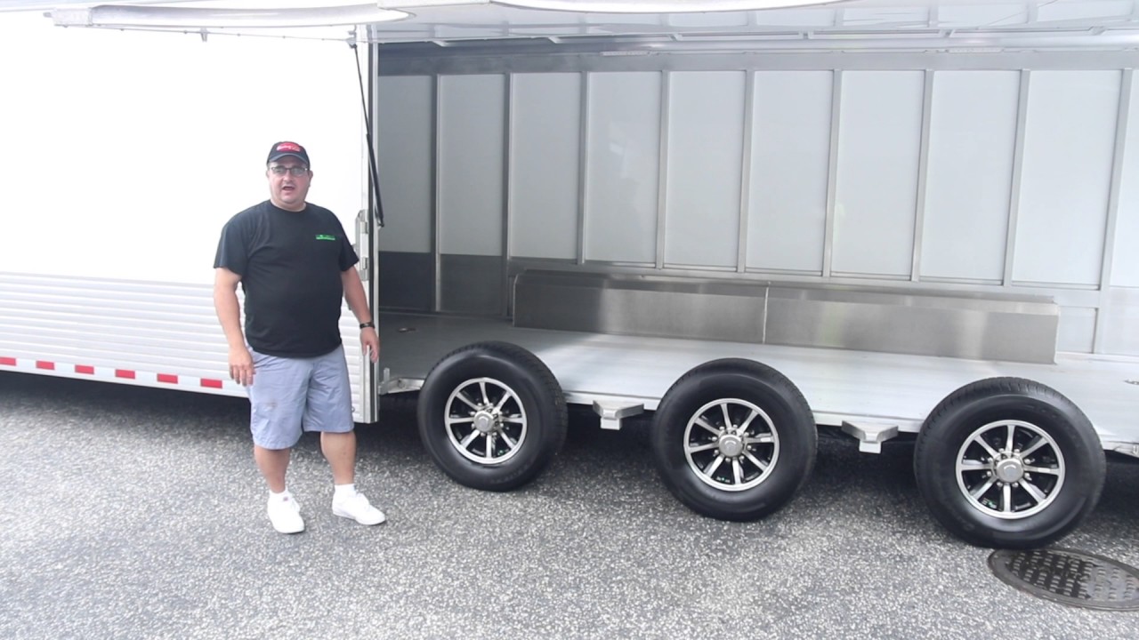 Sundowner Trailers Enclosed Car Hauler with Side Access Doors - Modern Muscle Cars