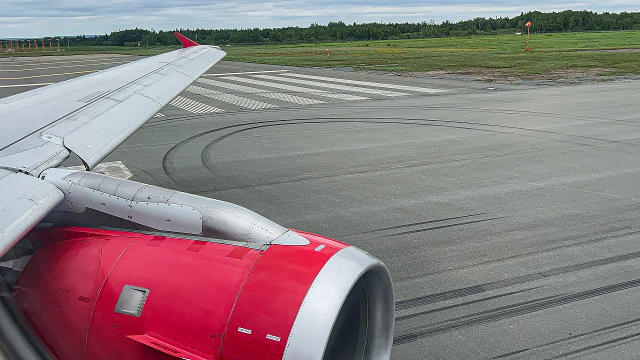 INSANE CFM56 ROAR | Air Canada Airbus A319-114 North Atlantic Takeoff from Gander Newfoundland