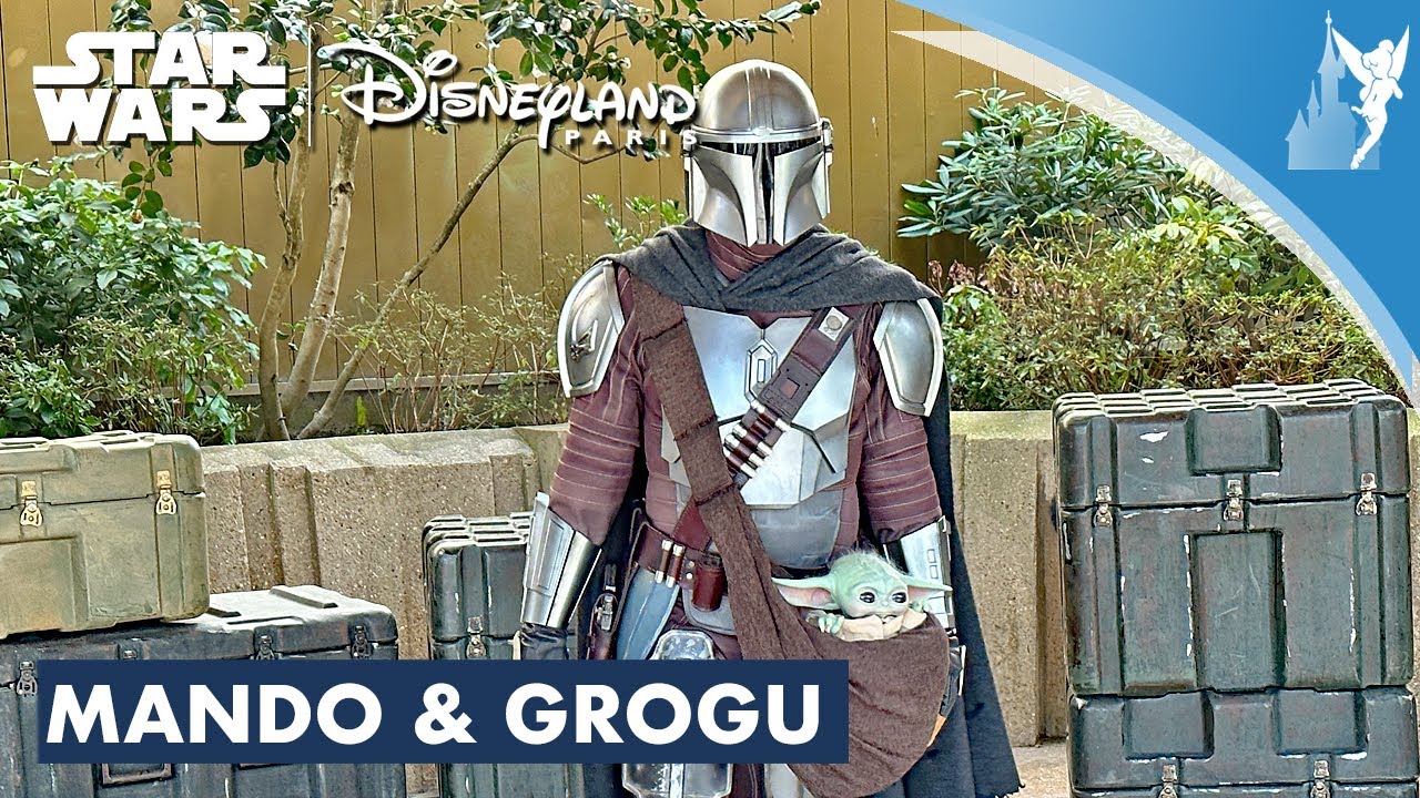 Mando & Grogu from the Disney+ Original Star Wars Series The Mandalorian in Disneyland Paris 202