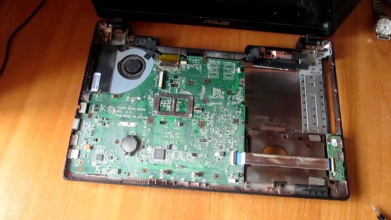 Разборка и чистка ноутбука ASUS K53E